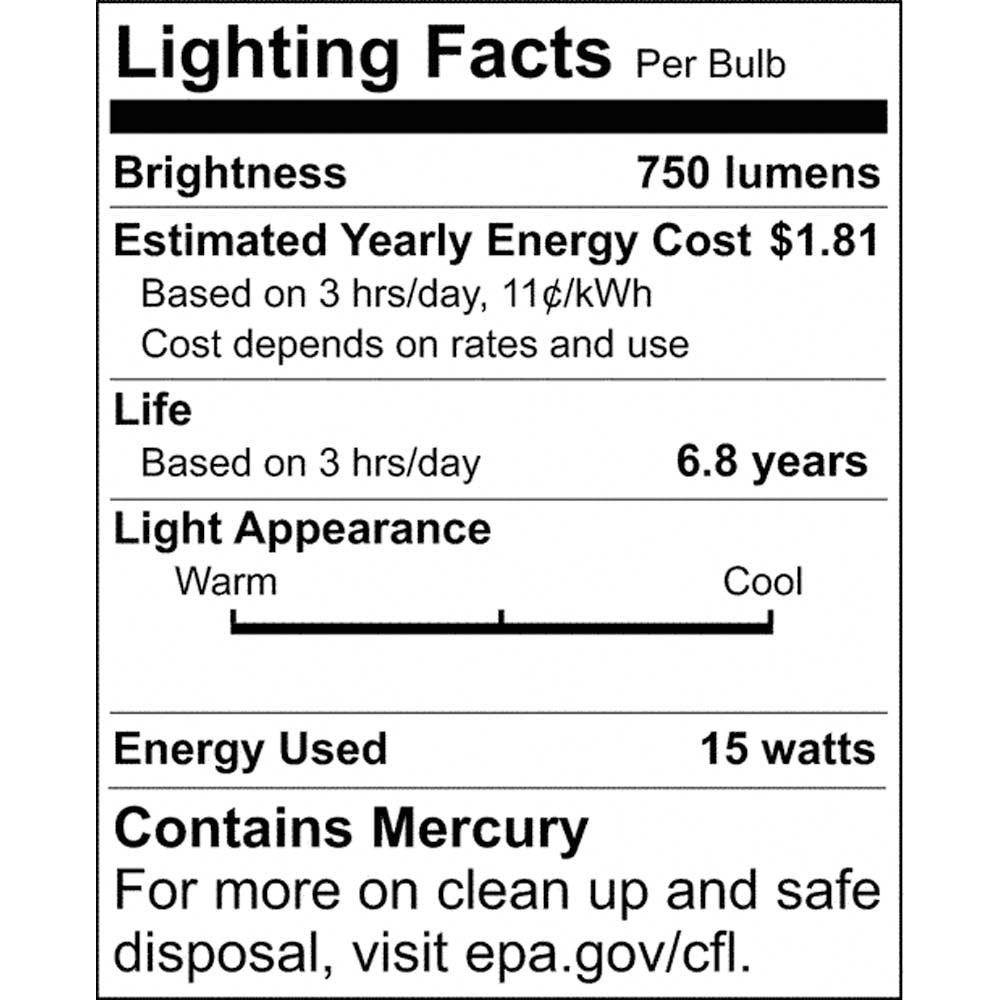 Satco F15T8 18in 15W T8 6500K Daylight Medium Bi Pin base Fluorescent Tube