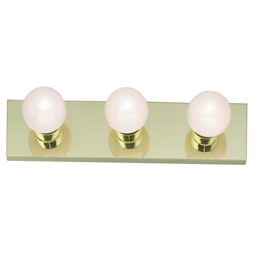 3-Light 18-in Vanity Strip Polished Brass Finish