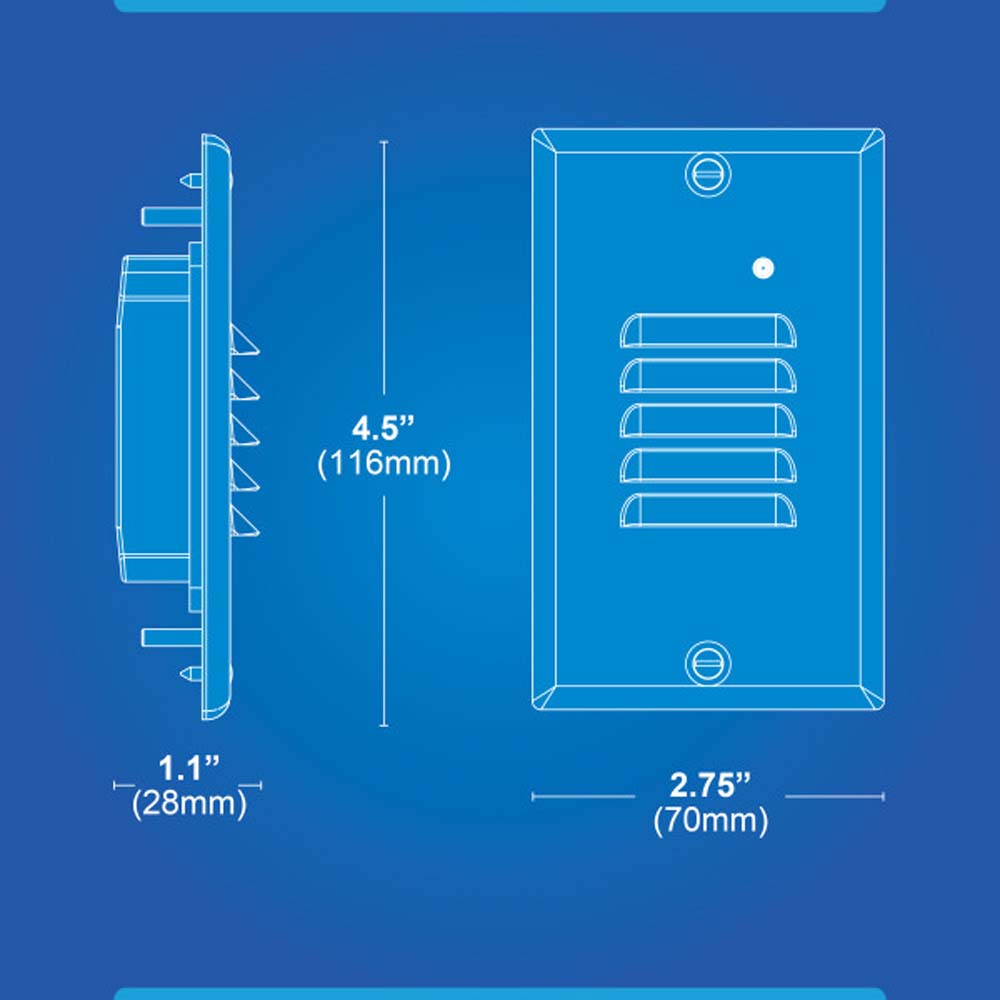 STP2 Vertical Louvered Oil-Rubbed Bronze LED Step Light with Photocell