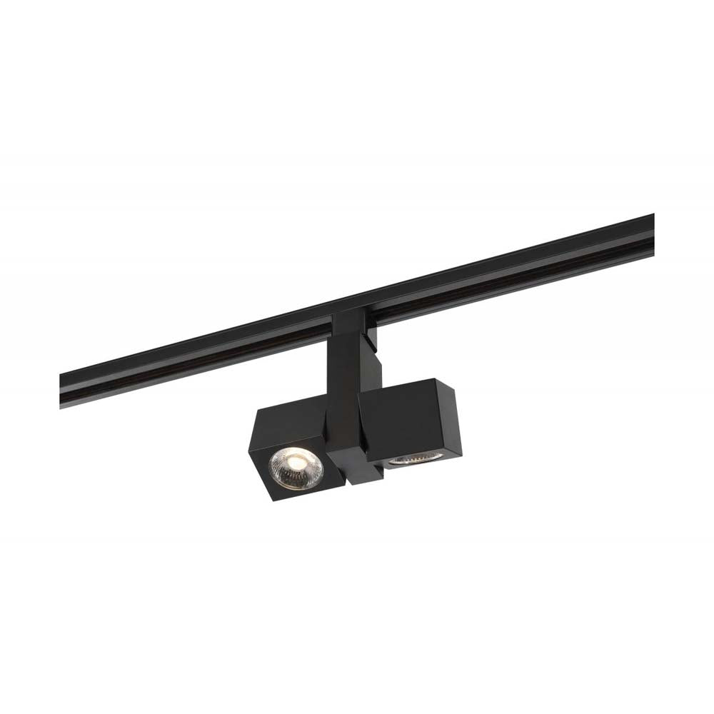 LED 24w Track Head Dual Square Black 36 deg. Beam Angle 120v