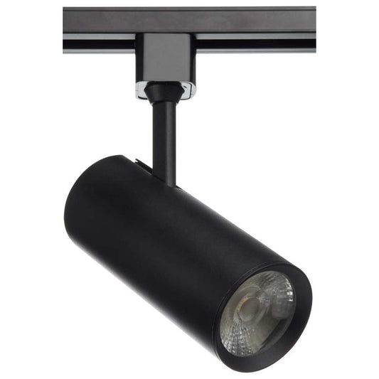 Satco 20w LED Commercial Track Head Black Cylinder 36 Degree Beam Angle 120v