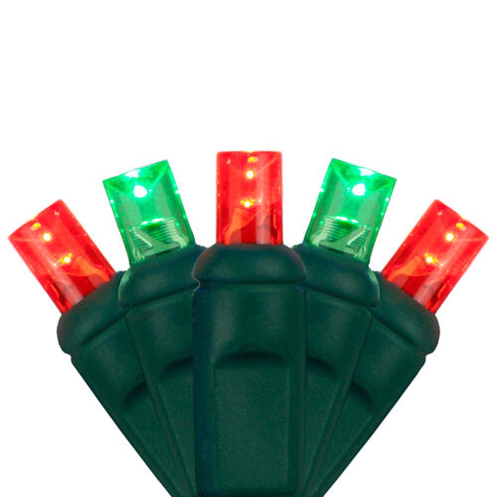 Wintergreen 70 5mm Red Green LED Christmas Lights 4in. Spacing 120v