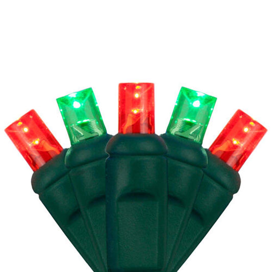 Wintergreen 70 5mm Red Green LED Christmas Lights 4in. Spacing 120v
