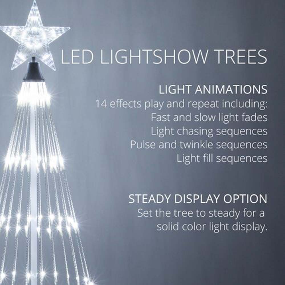 4-ft. Cool White LED Animated Outdoor Lightshow Christmas Tree